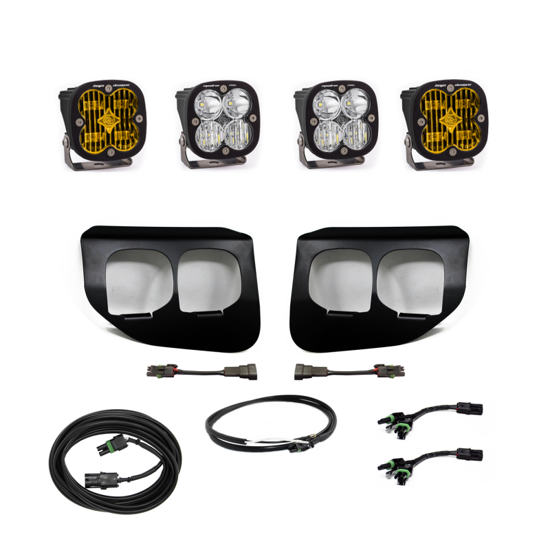 Baja Designs Ford Super Duty (20-On) Fog Lights FPK Amber SAE/Sport DC Baja Designs w/Upfitter - 447739UP