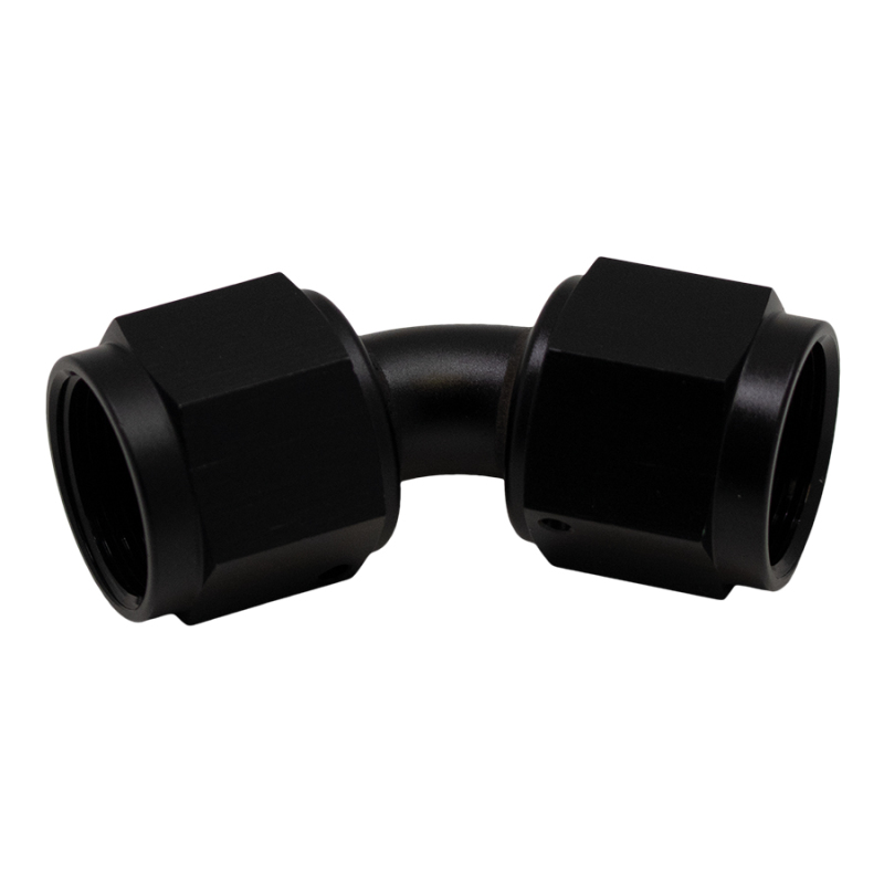 DeatschWerks 8AN Flare Female Swivel 45-Degree to 8AN Flare Female Swivel - Anodized Matte Black - 6-02-0213-B