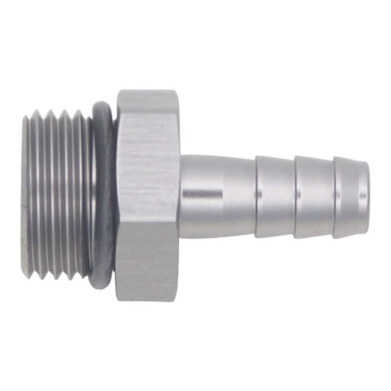 DeatschWerks 10AN ORB Male to 3/8in Male Triple Barb Fitting (Incl O-Ring) - Anodized DW Titanium - 6-02-0517