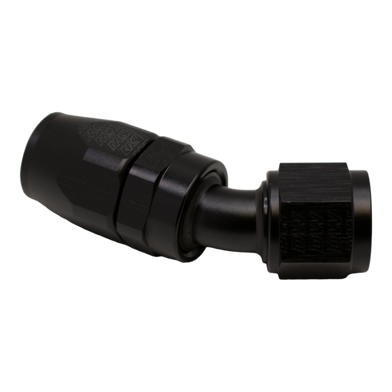 DeatschWerks 10AN Female Flare Swivel 30-Degreehose End CPE - Anodized Matte Black - 6-02-0824-B