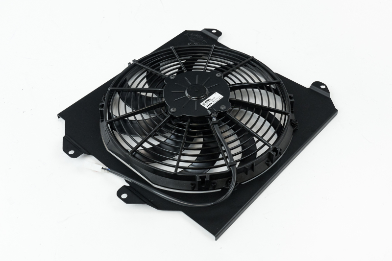 CSF 92-00 Honda Civic All-Aluminum Fan Shroud w/12in SPAL Fan - Black Finish - 2858FB