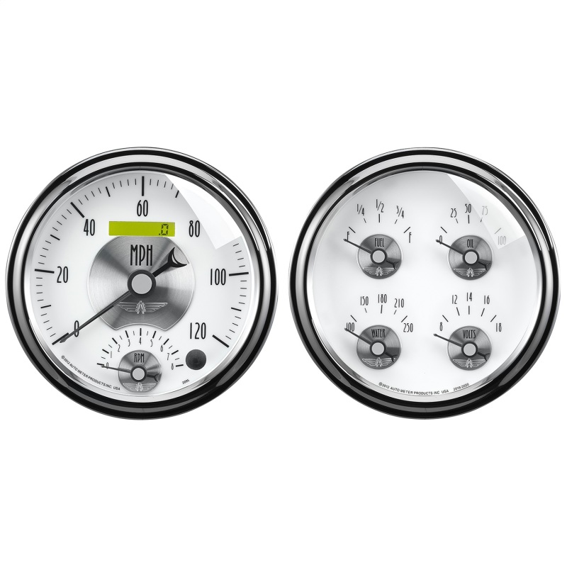 Autometer Prestige Series Pearl 5in Gauge Box Kit - Tachometer/Speedometer Combo / Oil Pressu - 2008