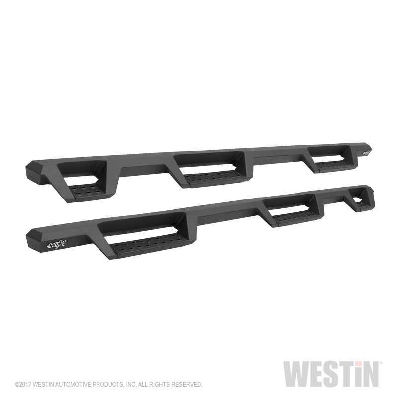 Westin 07-18 Chevrolet Silverado 1500 CC 5.5ft Bed HDX Drop W2W Nerf Step Bars - Tex. Blk - 56-534565