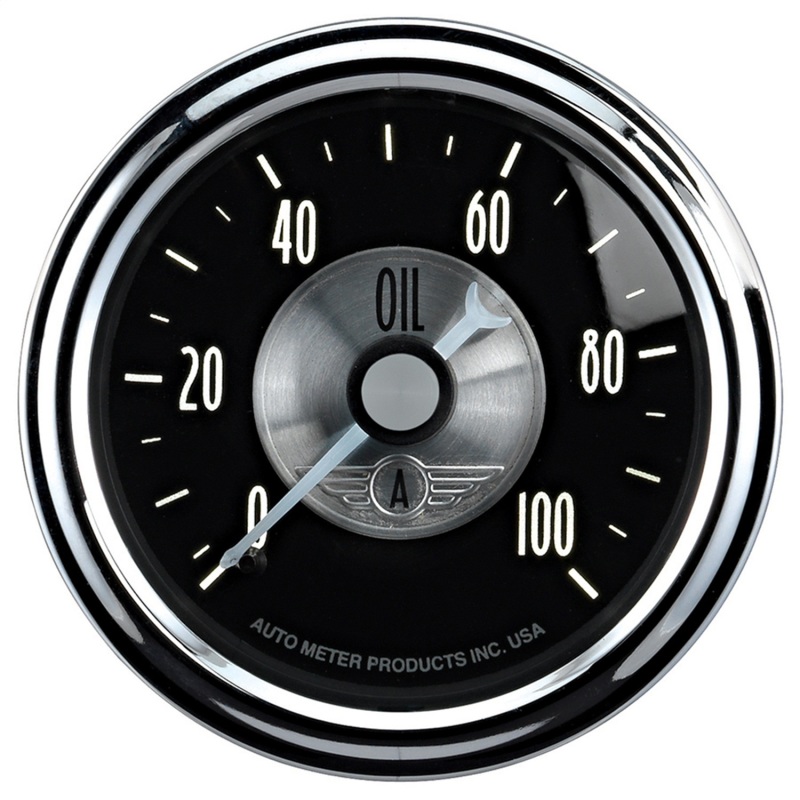 Autometer Prestige Series Black Diamond 2-1/16in 0-100 PSI Mechanical Oil Pressure Gauge - 2022