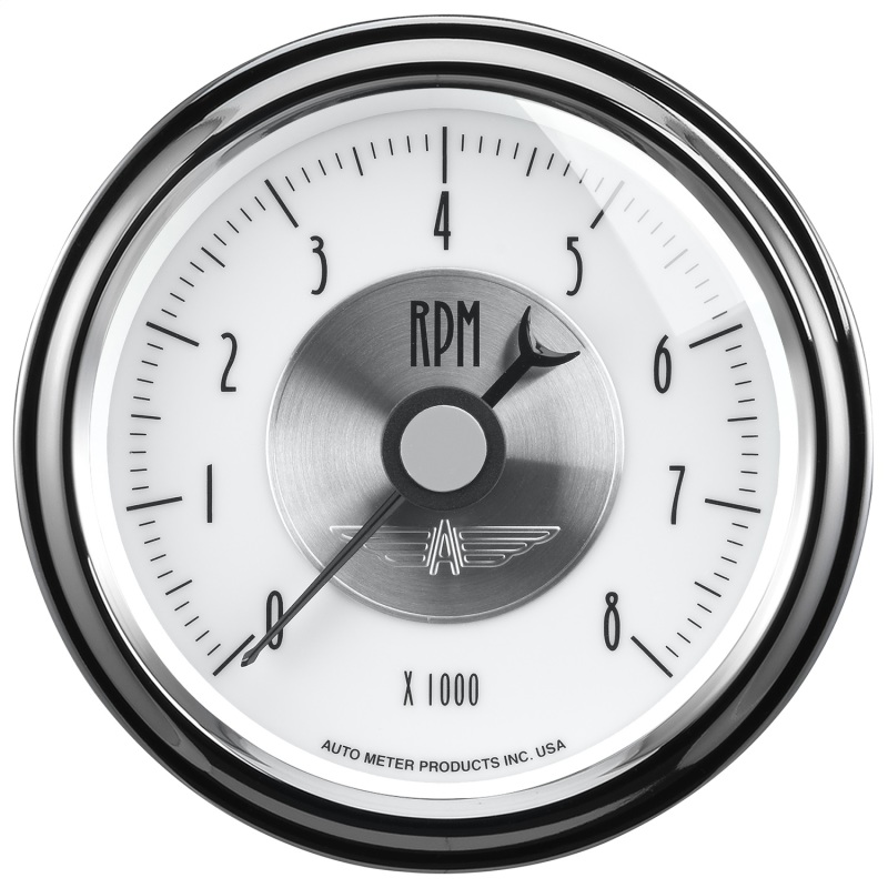 Autometer Prestige Pearl Series - Tachometer 3 3/8in 8K RPM In-Dash - 2098