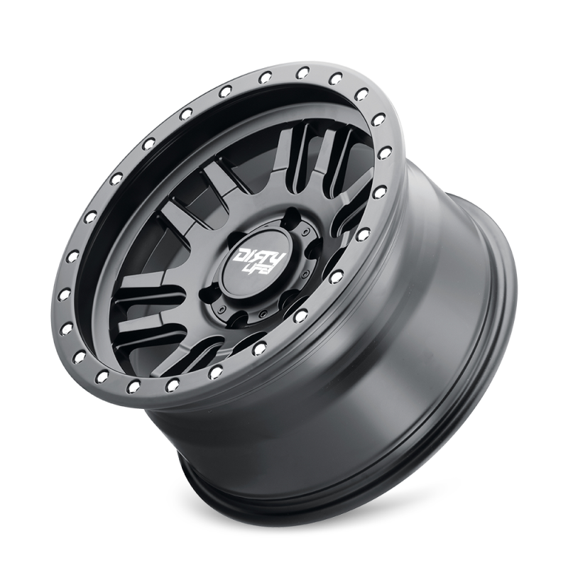 Dirty Life 9309 Canyon Pro 17x9/6x139.7 BP/0mm Offset/106mm Hub Matte Black Wheel - Beadlock - 9309-7983MB0