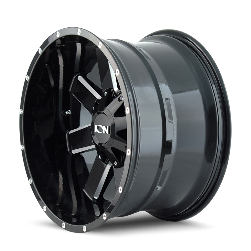 ION Type 141 20x10 / 5x127 BP / -19mm Offset / 87mm Hub Gloss Black Milled Wheel - 141-2152M