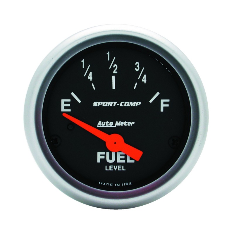 Autometer Sport Comp 52mm Short Sweep Electronic Fuel Level Gauge - 3316