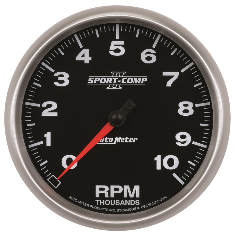 Autometer Sport-Comp II 5 inch 0-10000 RPM In Dash Tachometer - 3698