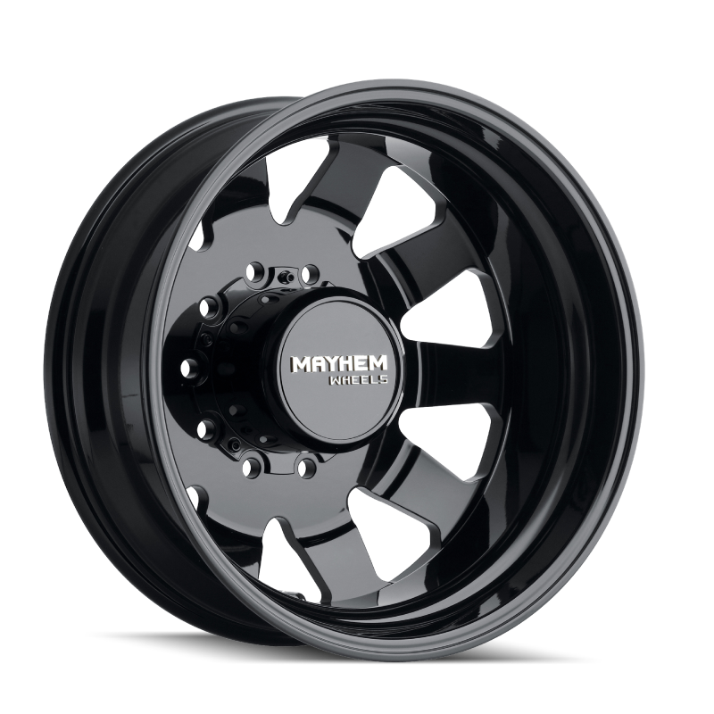 Mayhem 8181 Challenger Dually 22x8.25 / 10x225 BP / 169mm Offset / 170.1mm Hub Full Black Wheel - 8181-22820B