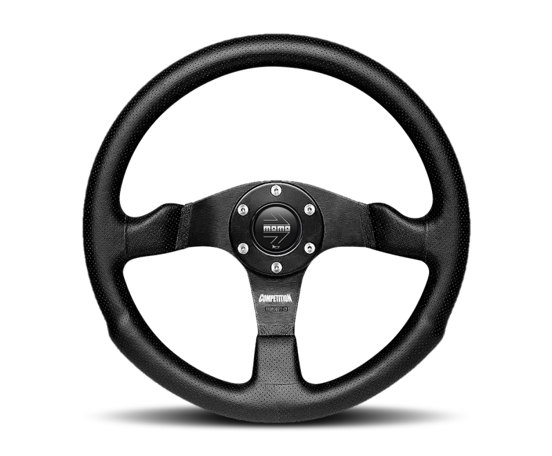 Momo Competition Steering Wheel 350 mm - Black AirLeather/Black Spokes - COM35BK0B