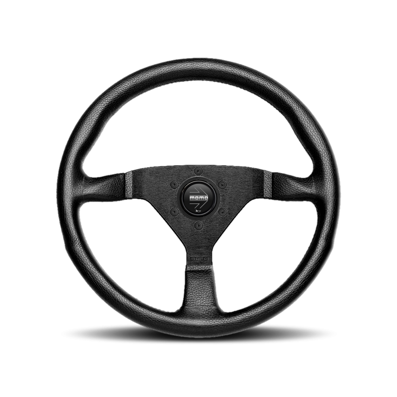 Momo Montecarlo Steering Wheel 350 mm - Black Leather/Black Stitch/Black Spokes - MCL35BK1B