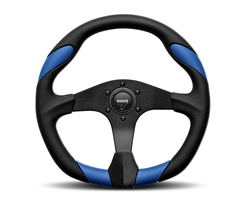 Momo Quark Steering Wheel 350 mm - Black Poly/Black Spokes - QRK35BK0BU