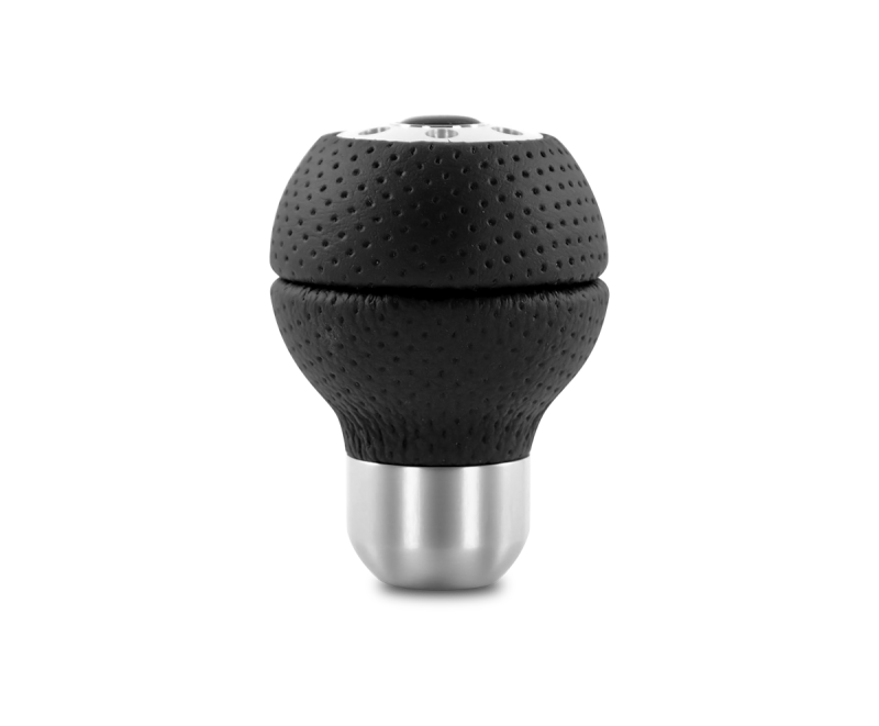 Momo Race Shift Knob - Black Airleather, Aluminum Insert - RACAIR