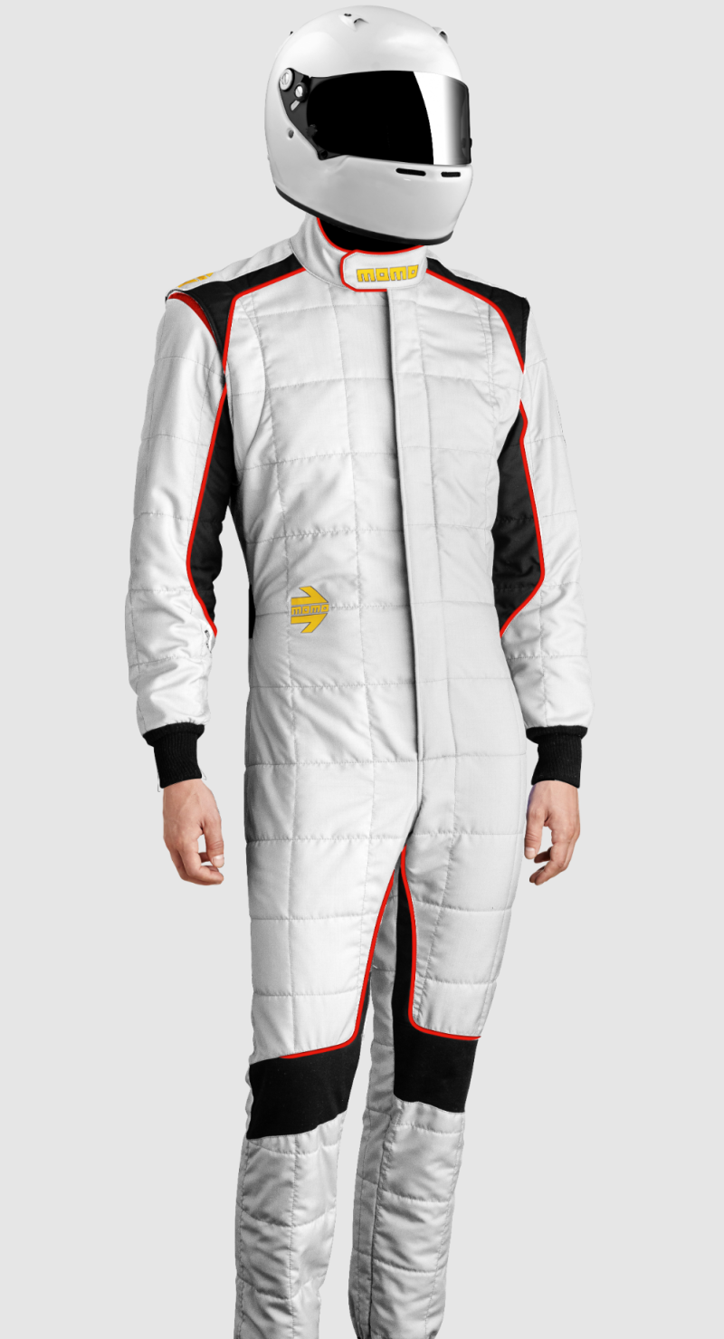 Momo Corsa Evo Driver Suits Size 60 (SFI 3.2A/5/FIA 8856-2000)-White - TUCOEVOWHT60