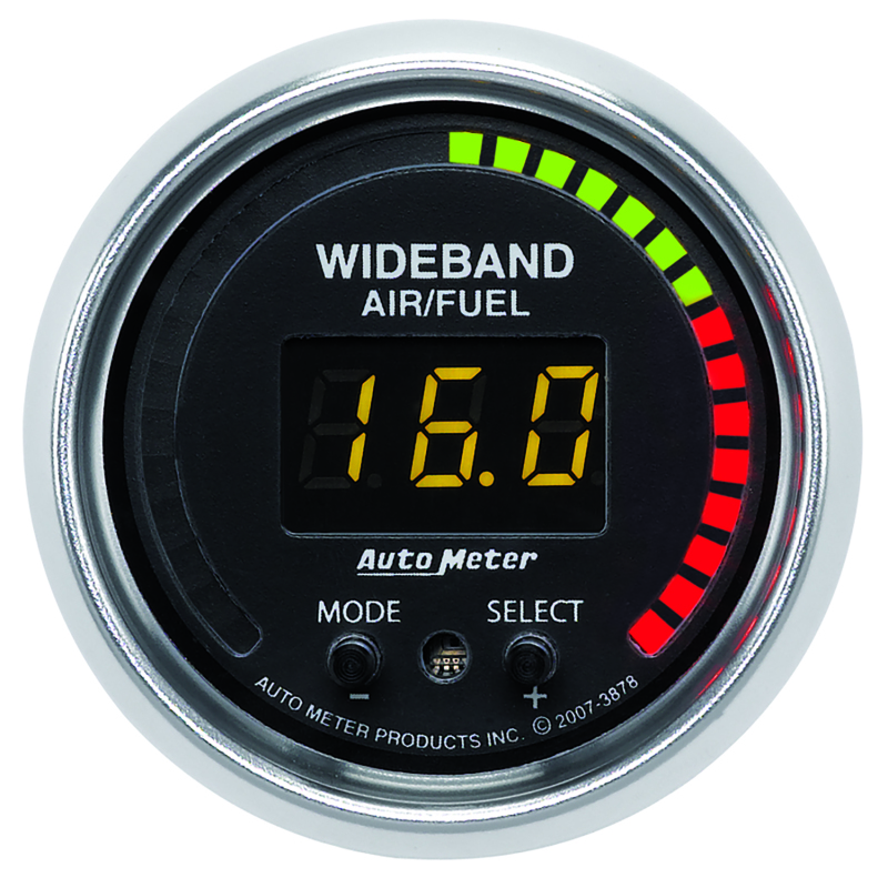 Autometer GS 52mm AFR or LAMBDA Digital Wideband Air/Fuel Ratio PRO Wideband A/F Kit - 3878