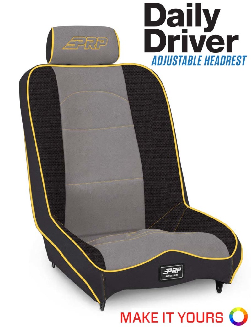 PRP Daily Driver High Back 4In. Extra Tall / Extra Wide Suspension Seat - A140510