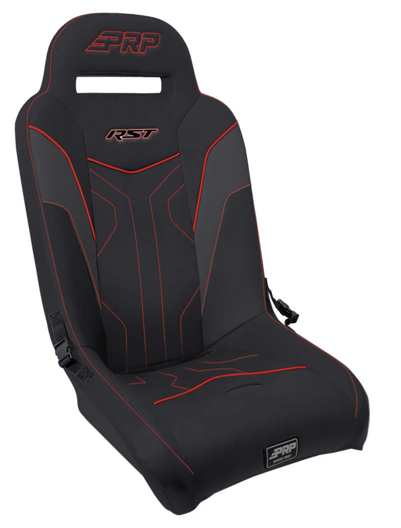 PRP Polaris RZR PRO XP/PRO R/Turbo R RST Suspension Seat- Black/Red - A4101-PORXP-204