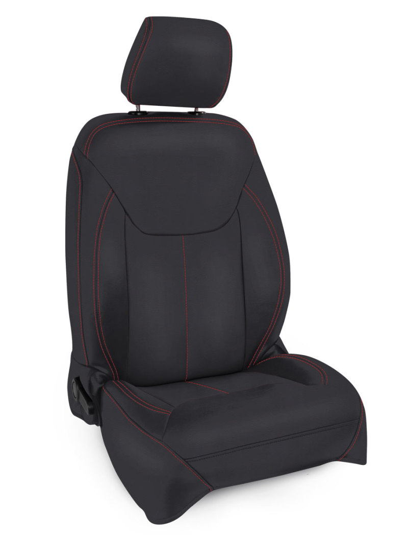 PRP 13-18 Jeep Wrangler JK Front Seat Covers/2 door or 4 door (Pair) - Black with Red Stitching - B022-01