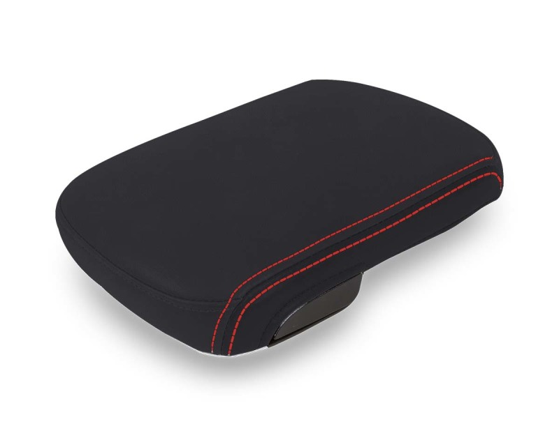 PRP 12-15 Center Console Cover Toyota Tacoma - Black with Red Stitching - B101-01