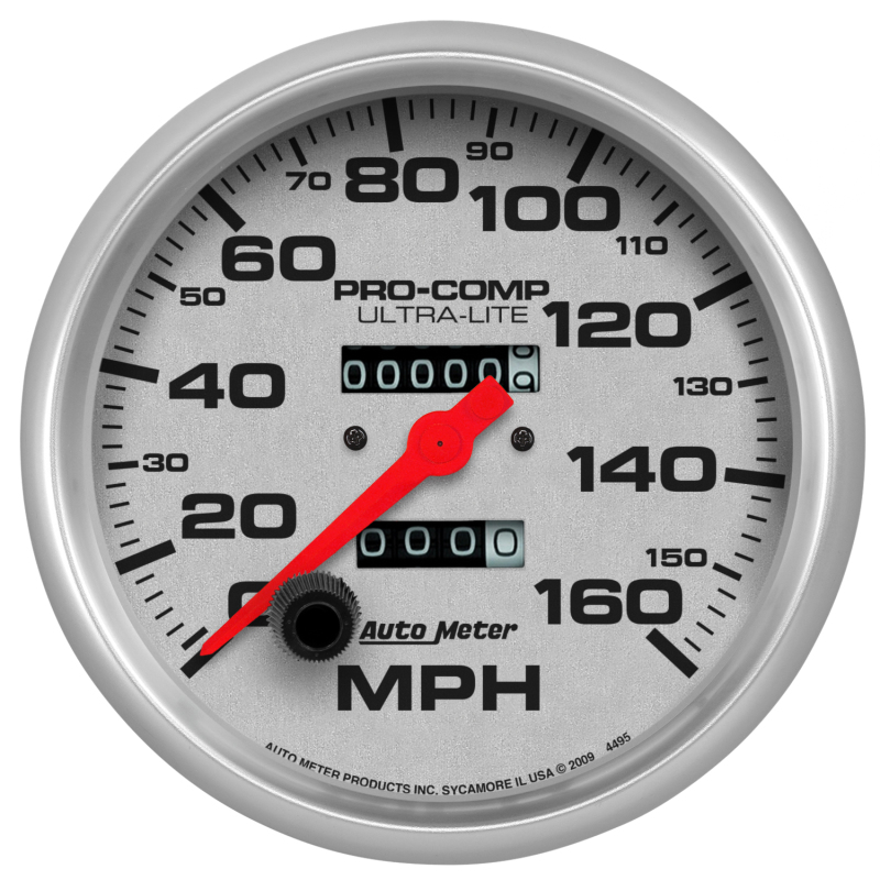 Autometer Speedometer 5in - 160 MPH Mechanical Ultra- Lite - 4495