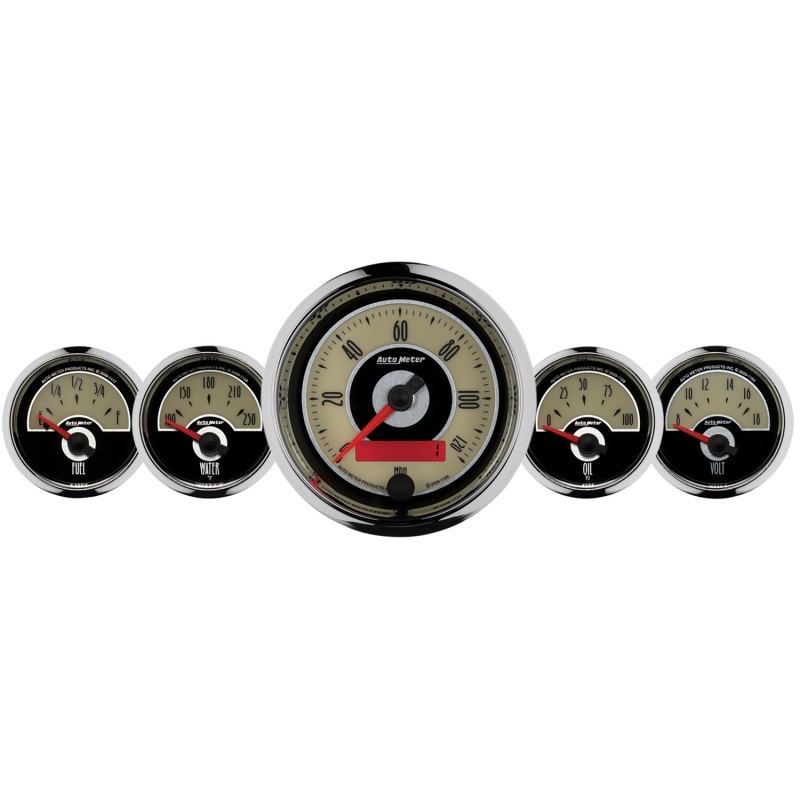 AutoMeter Gauge Kit 5 Pc. 3-3/8in. & 2-1/16in. Elec. Speedometer Cruiser - 1101