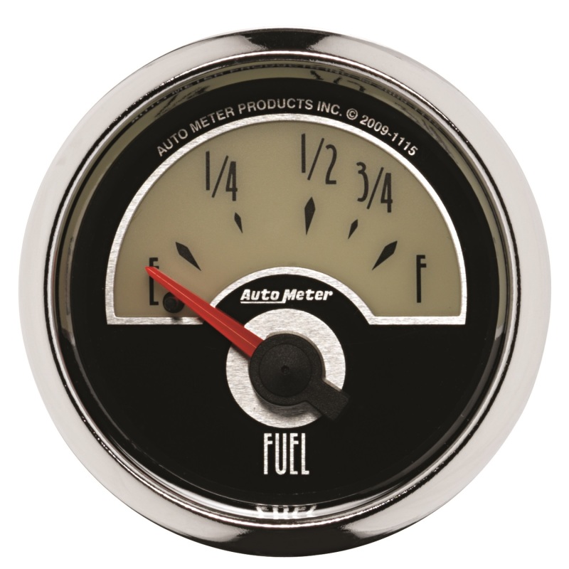 AutoMeter Gauge Fuel Level 2-1/16in. 73 Ohm(e) to 10 Ohm(f) Elec Cruiser - 1115