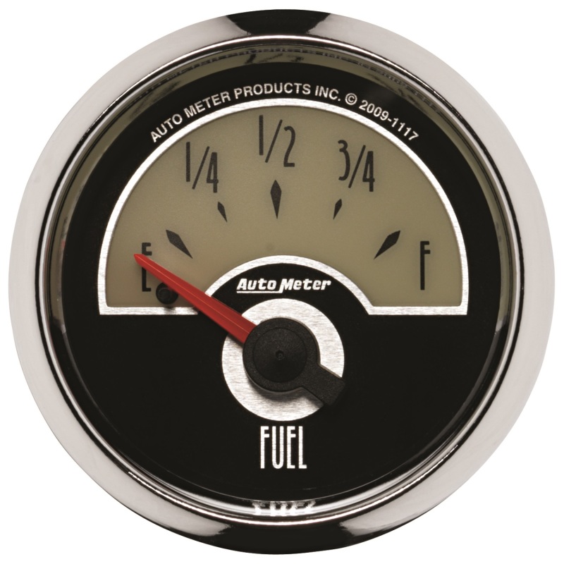 AutoMeter Gauge Fuel Level 2-1/16in. 240 Ohm(e) to 33 Ohm(f) Elec Cruiser - 1117