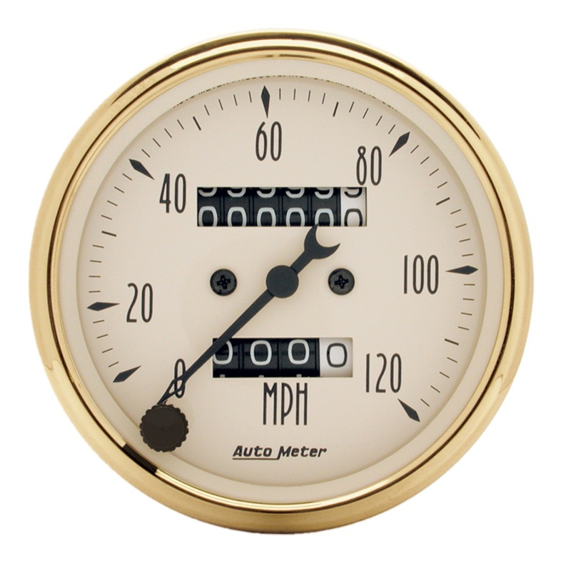 AutoMeter Gauge Speedometer 3-1/8in. 120MPH Mechanical Golden Oldies - 1593