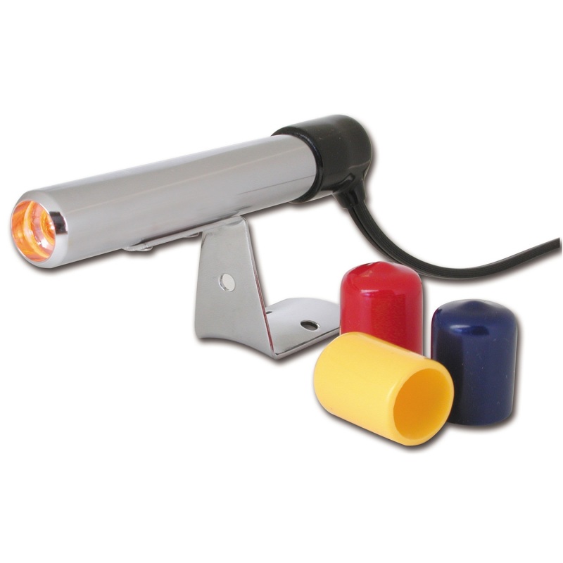 Autometer Shift Light - Amber LED - Pedestal - Chrome Quick-Lite Shift-Lite - 5329