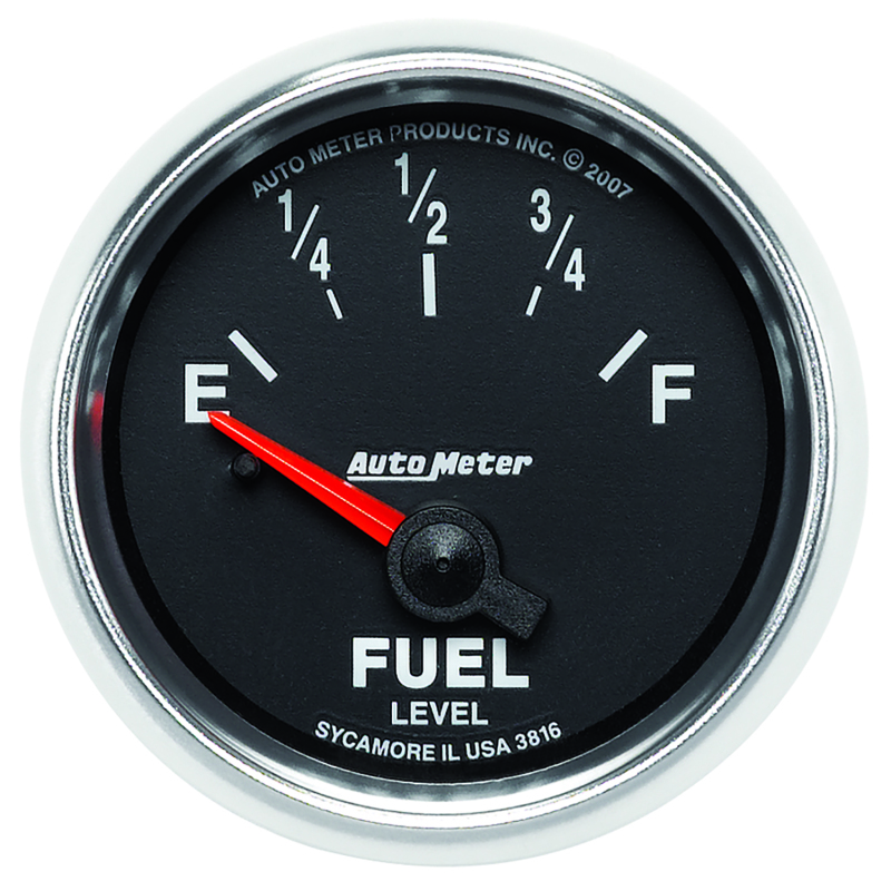 AutoMeter Gauge Fuel Level 2-1/16in. 240 Ohm(e) to 33 Ohm(f) Elec Gs - 3816