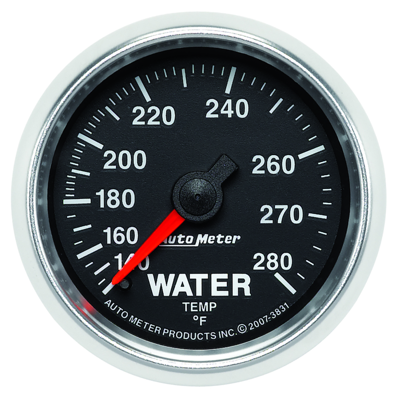 AutoMeter Gauge Water Temp 2-1/16in. 140-280 Deg. F Mechanical Gs - 3831