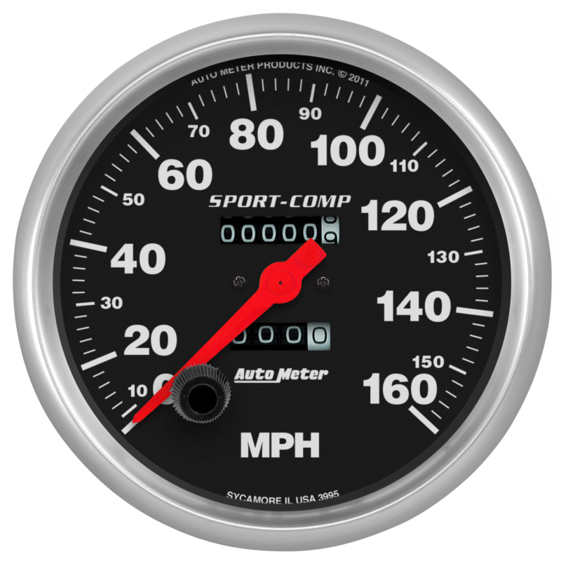 AutoMeter Gauge Speedometer 5in. 160MPH Mechanical Sport-Comp - 3995
