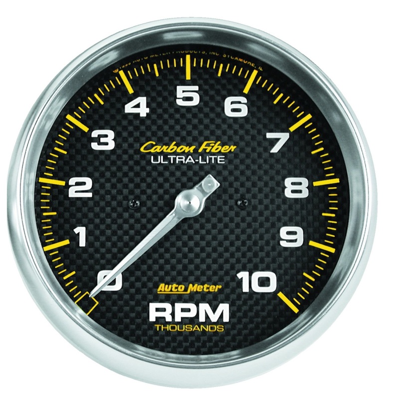 Autometer Carbon Fiber Series 5-inch 10000 RPM Tachometer - 4898