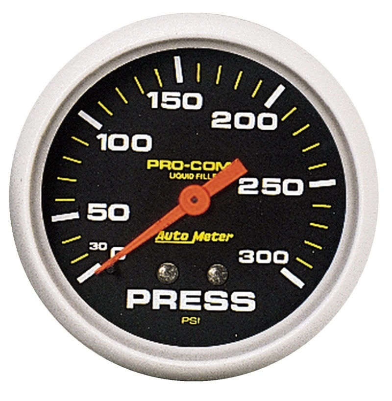 AutoMeter Gauge Pressure 2-5/8in. 300PSI Liquid Filled Mech Pro-Comp - 5423