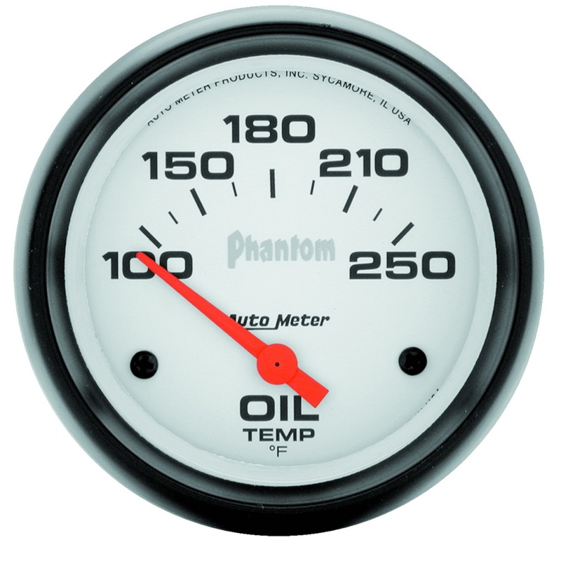 AutoMeter Gauge Oil Temp 2-5/8in. 100-250 Deg. F Electric Phantom - 5847