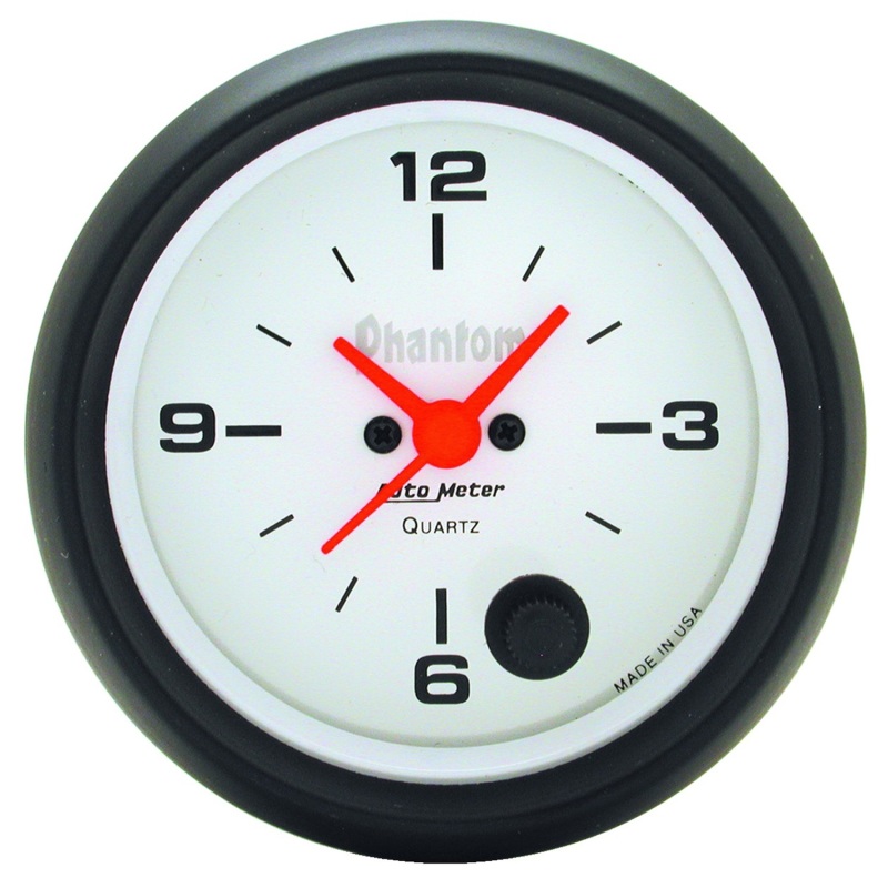 AutoMeter Gauge Clock 2-5/8in. 12HR Analog Phantom - 5885