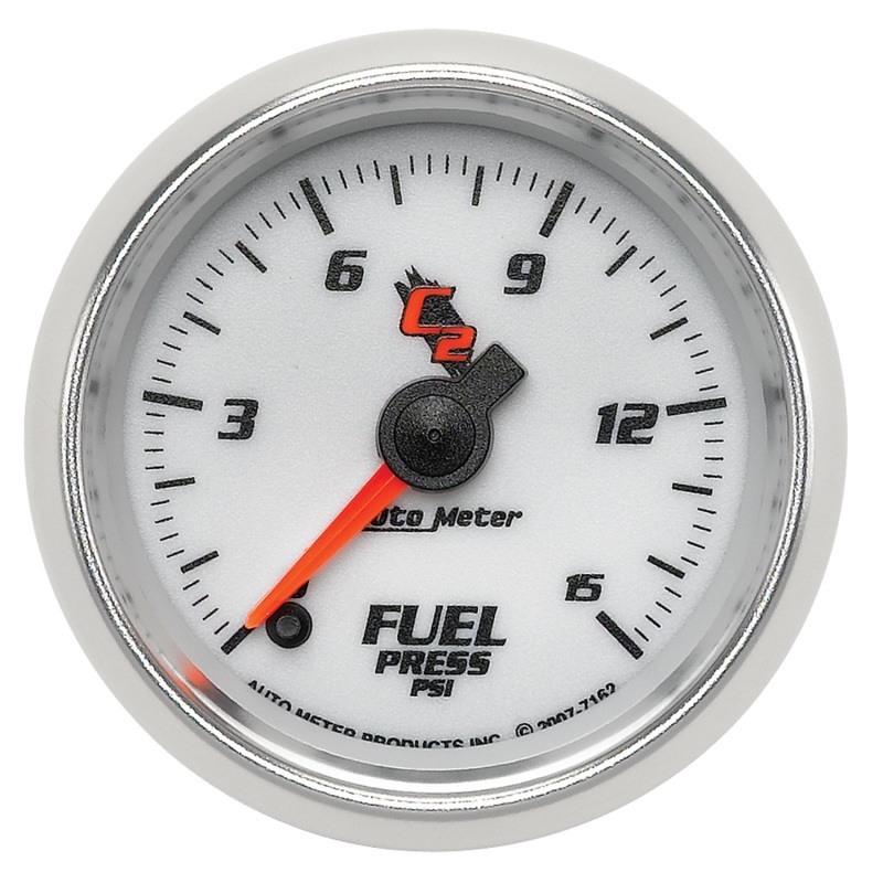 AutoMeter Gauge Fuel Pressure 2-1/16in. 15PSI Digital Stepper Motor C2 - 7162