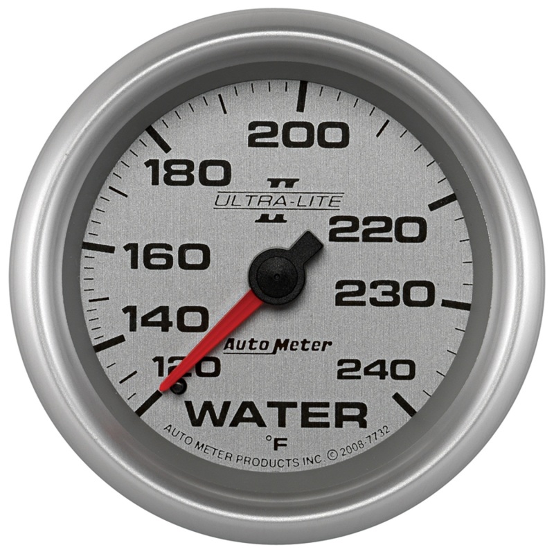 AutoMeter Gauge Water Temp 2-5/8in. 120-240 Deg. F Mechanical Ultra-Lite II - 7732