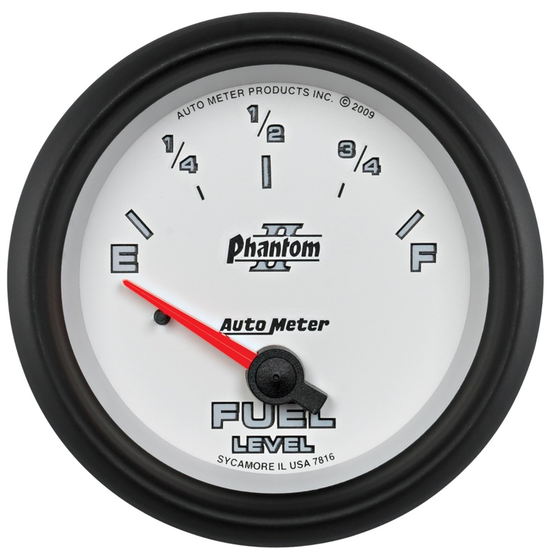 AutoMeter Gauge Fuel Level 2-5/8in. 240 Ohm(e) to 33 Ohm(f) Elec Phantom II - 7816