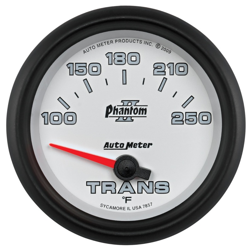 AutoMeter Gauge Transmission Temp 2-5/8in. 100-250 Deg. F Electric Phantom II - 7857