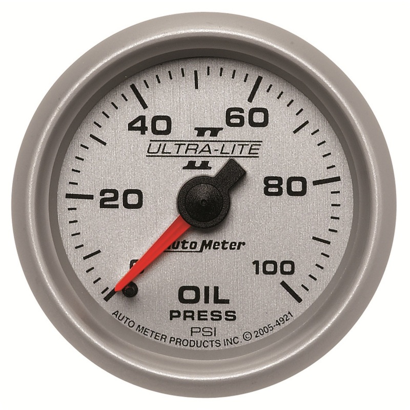 Autometer Ultra-Lite II 52mm 0-100 PSI Mechanical Oil Pressure Gauge - 4921