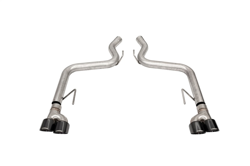 Corsa 18-21 Ford Mustang GT Black 3.0in PVD AxleBack Exhaust w/4.0in Quad Pro Tips - 21087BLK