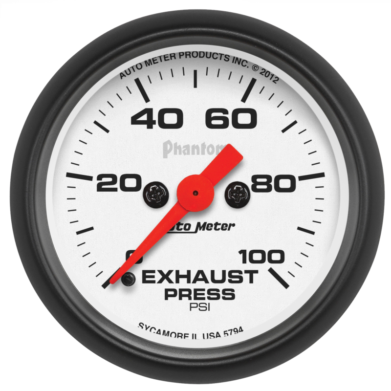 Autometer Phantom 2 1/16 100psi Digital Stepper Motor Exhaust Pressure Gauge - 5794
