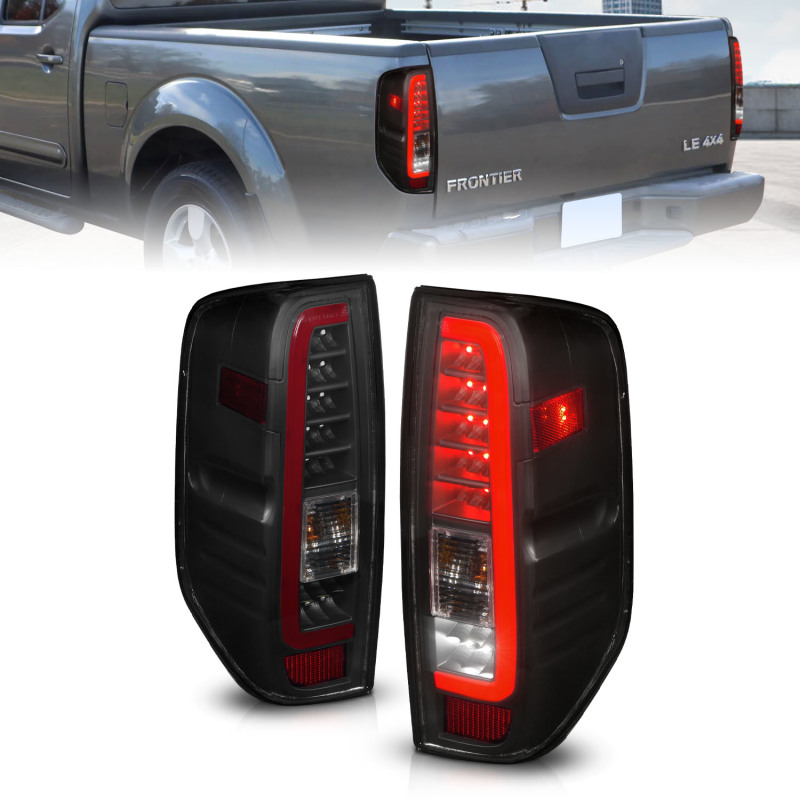 ANZO 2005-2021 Nissan Frontier LED Taillights Black Housing/Smoke Lens - 311444