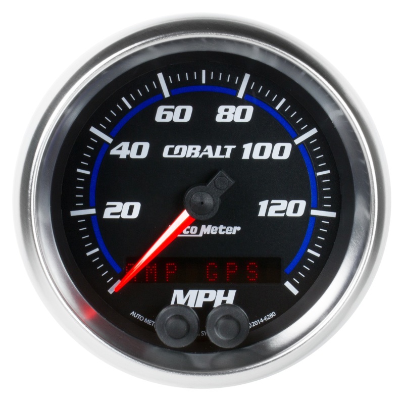 Autometer Cobalt 3-3/8in 0-140MPH In-Dash Electronic GPS Programmable Speedometer - 6280