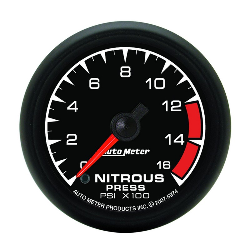 Autometer ES 52mm Full Sweep Electric 0-1600 PSI Nitrous Pressure Gauge - 5974