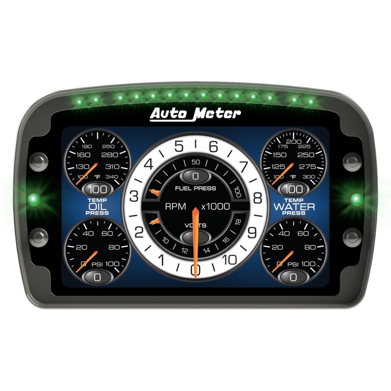 Autometer Racing Instrument Display Color LCD Including Shift and Alarm Lights Datalogging CD7 - 6021