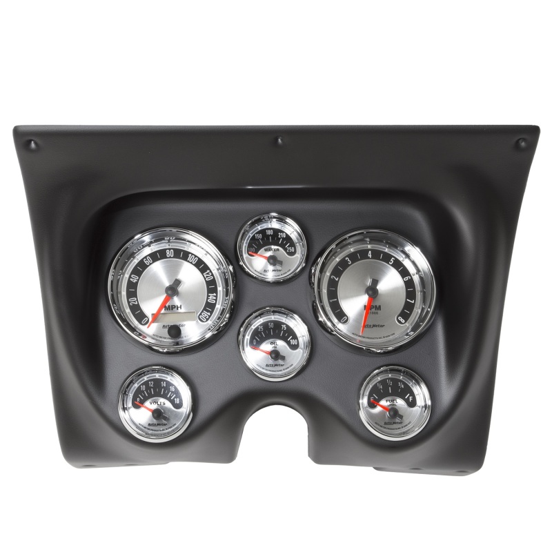 Autometer American Muscle Gauge Kit 6 Pc Camaro/Firebird 67-68 Tach/Mph/Fuel/Oilp/Wtmp/Volt - 7020