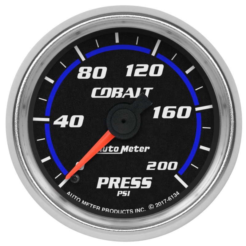 Autometer Cobalt 2-1/16in 200 PSI Mechanical Pressure Gauge - 6134